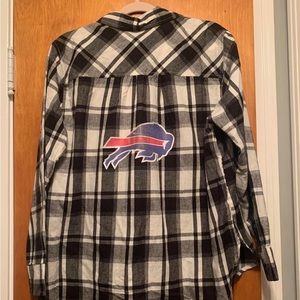 Plaid shirt with bills iron on decal